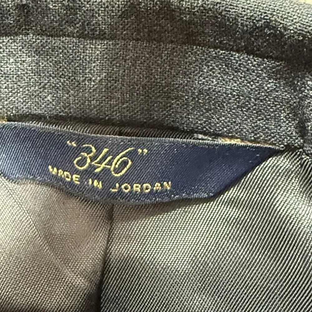 Brooks Brothers 346 Men’s 44S Charcoal‎ Wool Blend Stretch Blazer Sport Coat